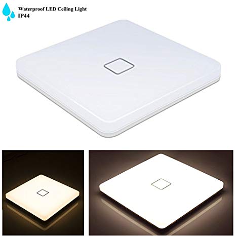 LED Ceiling Light, 24W Ceiling Light, Waterproof IP44, High Brightness 2050 lumens, no strobe light, easy to replace and Easy to install, modern design Suitable for living room, bedroom, kitchen, bathroom, corridor, balcony.