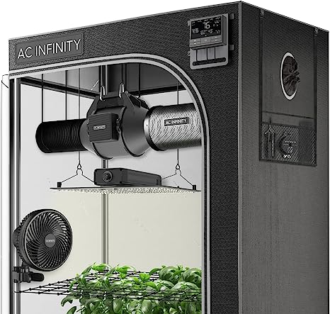 AC Infinity Advance Grow System Compact 2x2, 1-Plant Kit, WiFi-Integrated Grow Tent Kit, Automate Ventilation, Circulation, Schedule Full Spectrum LM301B LED Grow Light, 2000D Mylar Tent