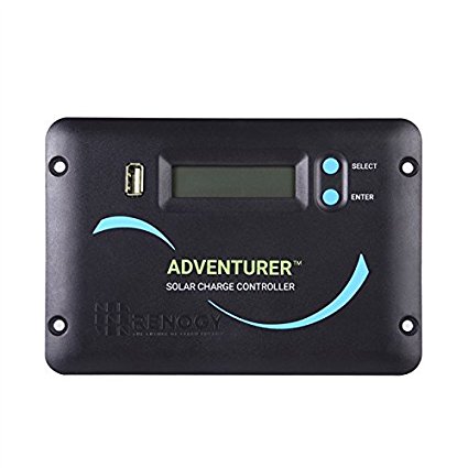 The Renogy Adventurer - 30A 12V/24V PWM Flush Mount Charge Controller with LCD Display