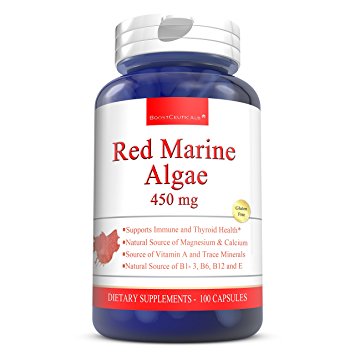 BoostCeuticals Red Algae 450mg 100 Count Natural Red Marine Algae Supplement Support 100 Day Supply
