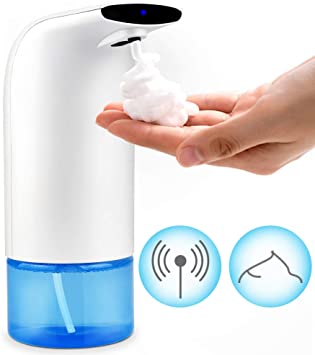 Automatic Touchless Foam Soap Dispenser - 10.1oz Capacity, Waterproof Refillable Soap Pump with Infrared Motion Sensor, for Kids, Adults, Kitchen