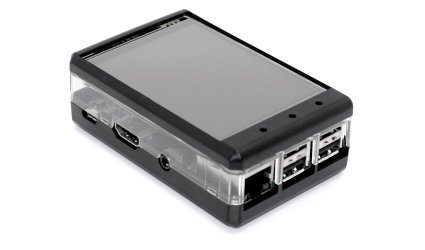 3.2" TFT LCD Transparent Case for Raspberry Pi 2 and Raspberry Pi 3 (Black)