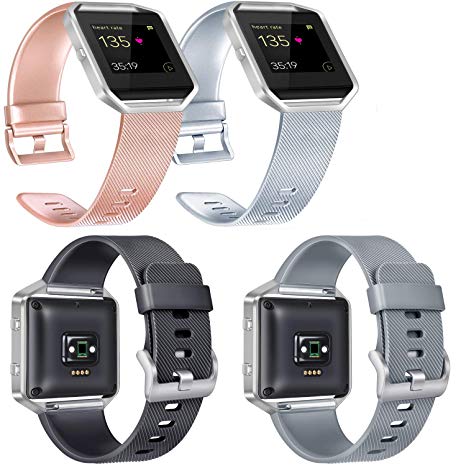 Vancle Replacement Bands Compatible with Fitbit Blaze, 4 Pack