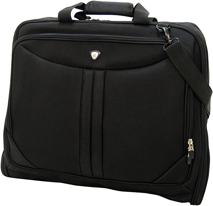 Olympia Luggage Deluxe Garment Bag, Black, One Size