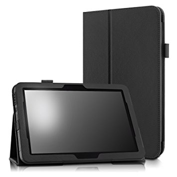 Infiland Verizon Ellipsis 10 Case - Folio Premium PU Leather Stand Cover for Verizon Ellipsis 10" 4G LTE 2015 Tablet, Black
