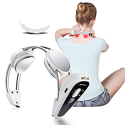 Neck Massager - 3D Kneading Electric Portable Neck Shoulder Massager for Home Office with USB Charging