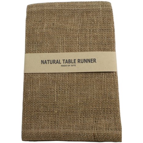 Kel-Toy Burlap Jute Table RunnerFold and Sew Edge 14 by 72-Inch Natural