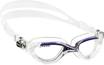 Adult Swim Goggles with Curved Shatterproof Colored Lens | FLASH made in Italy by Cressi: quality since 1946