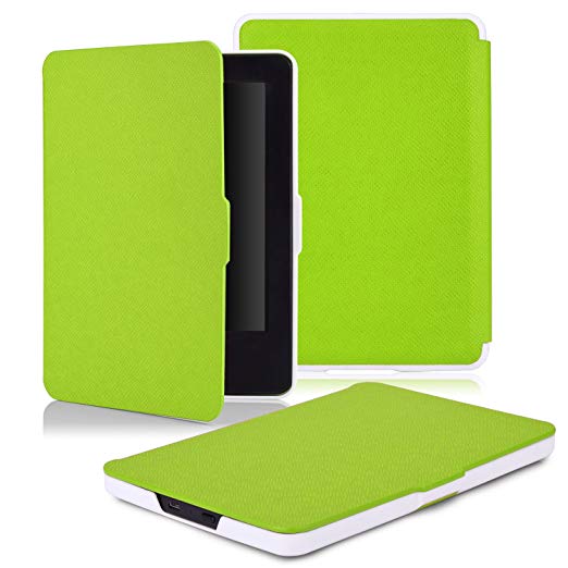 MoKo Case for Amazon Kindle 7th Gen - Ultra Lightweight Shell Case Stand Cover Case for Amazon Kindle 2014 ( 7th Generation ), GREEN