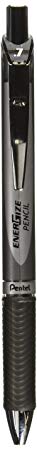 Pentel Mechanical Pencil, Retractable Tip, Latex Rubber Grip, 0.7mm, Black (PL77A)