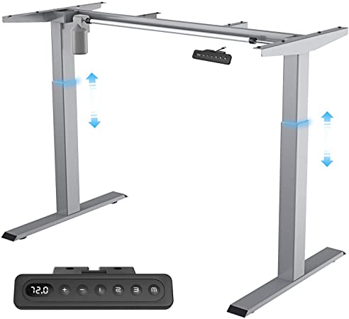 MAIDeSITe Height Adjustable Stand Up Desk Frame, Electric Standing Desk Frame for 48 to 55 inch Table Tops