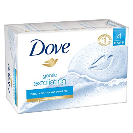 Dove Beauty Bar, Gentle Exfoliating 4 oz, 4 Bar