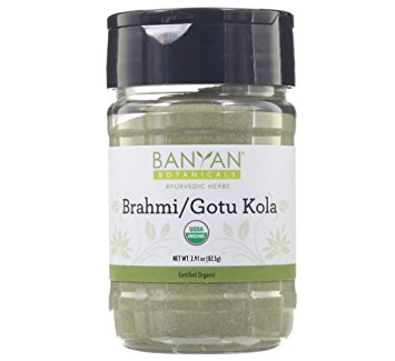 Banyan Botanicals Brahmi/Gotu Kola Powder, Spice Jar - USDA Organic - Centella asiatica - Ayurvedic Herb for the Brain & Nervous System