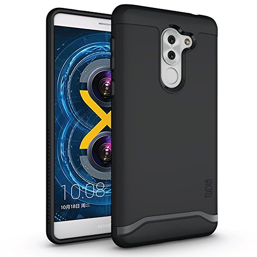 Honor 6X Case, TUDIA Slim-Fit HEAVY DUTY [MERGE] EXTREME Protection / Rugged but Slim Dual Layer Case for Huawei Honor 6X (Matte Black)