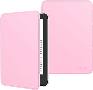 MoKo Case Fits 6" All-New Kindle (11th Generation-2022 Release), Lightweight Shell Cover with Auto Wake/Sleep for Kindle 2022 11th Gen e-Reader, Nosegay Pink