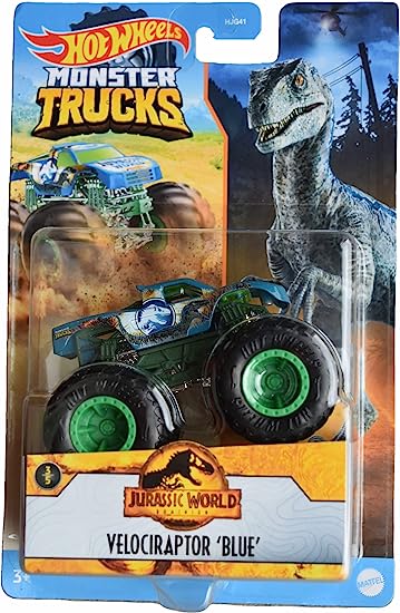 Hot Wheels Monster Trucks Velociraptor 'Blue', Jurassic World Dominion