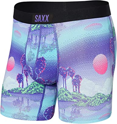 SAXX Men’s Underwear – Vibe Super Soft Boxer Briefs with Built-in Pouch Support, Underwear for Men, Spring