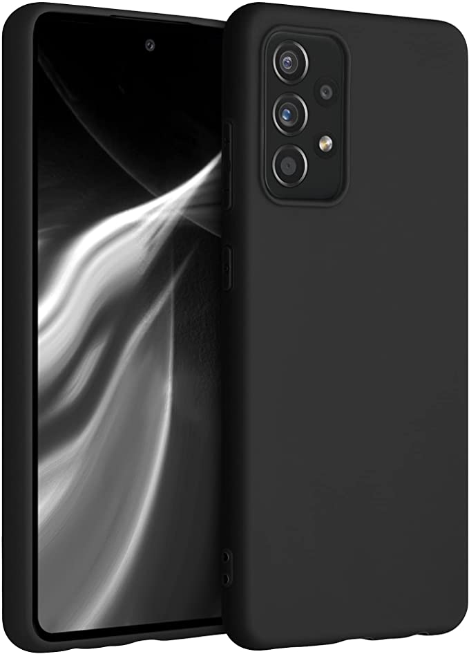 kwmobile Carcasa para Samsung Galaxy A52 / A52 5G / A52s 5G - Funda para móvil en TPU Silicona - Protector Trasero en Negro Mate