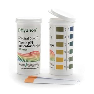 pH Strips, Hydrion ph Range 5.5-8,100 Strips Used For Testing Saliva and Urine Only
