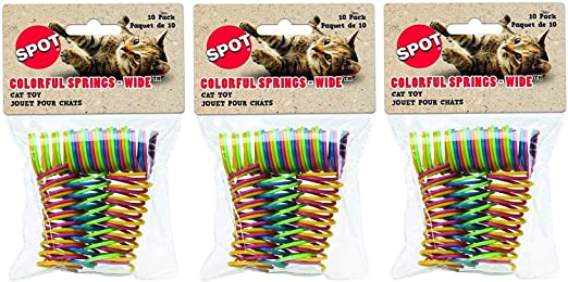 Ethical Wide Colorful Springs Cat Toy. 3-Pack