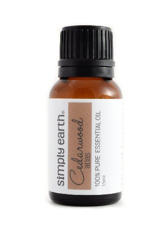 Cedarwood Essential Oil (Atlas) by Simply Earth - 15 ml, 100% Pure Therapeutic Grade