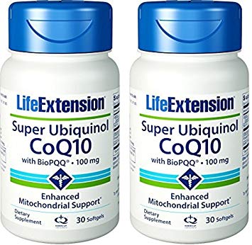 Life Extension Super Ubiquinol CoQ10 with Enhanced Mitochondrial, 100 Mg, Softgels, 60-Count (60(2pck))