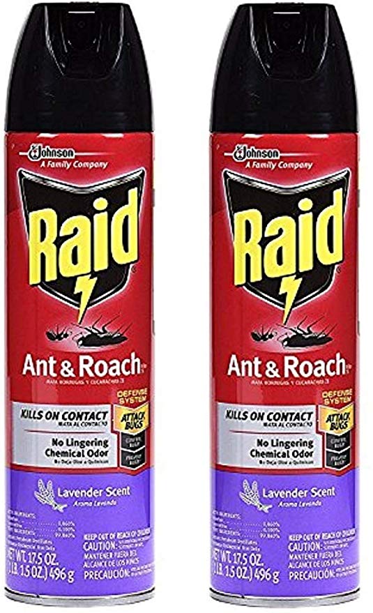 Raid Ant & Roach Killer Lavender, 17.5 OZ (Pack - 2)