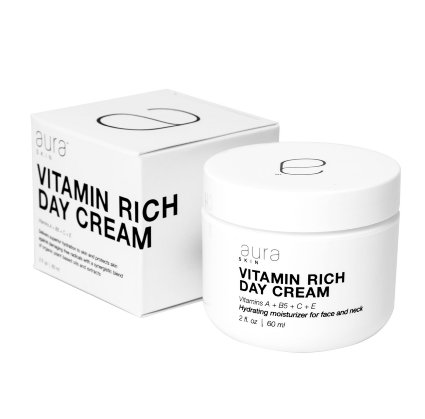 Aura Skin Vitamin Rich Day Cream Powerful Moisturizing Cream Contains Vitamins A B5 C and E for Superior Moisture
