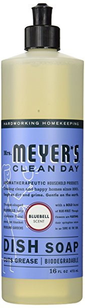 Mrs. Meyer's Liquid Dish Soap, Bluebell, 16 Fluid Ounce