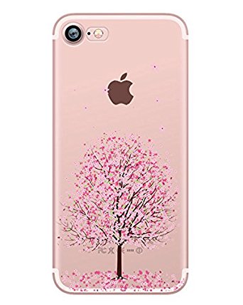 iPhone 8 Case, iPhone 7 Case, Hepix Clear Soft Flexible Floral Print Back Cover for iPhone 7 [4.7 inch]
