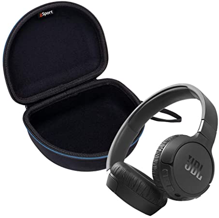 JBL Tune 660NC Wireless On-Ear Active Noise Cancelling Headphone Bundle with gSport Hardshell Case (Black)