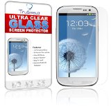 Samsung Galaxy S3 Screen Protector - Tempered Glass - Package Includes Microfiber Cleaning Cloth Installation Tips Tempered Glass Screen Protector - by TruShield