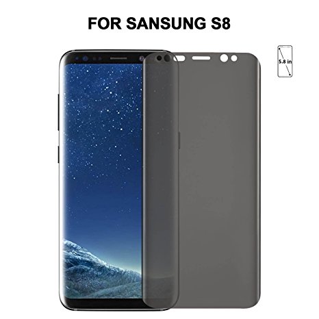 Samsung S8 Full Coverage Screen Protectors Film Ying ze Privacy Easy Install for Samsung Galaxy S8 Screen Protector Transparent