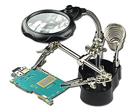 Kingsdun Helping Hands with Magnifying Glass Multifunctional Soldering Stand