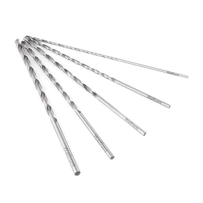 5PCS Extra Long 5.9-6.3 Inch Length High-Speed Steel Drill Bit Sets Straight Shank Twist Drill Bit Tool 2-5mm for Wood