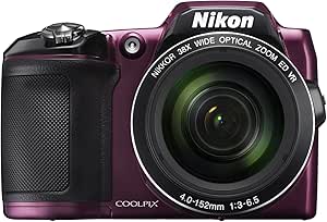 Nikon COOLPIX L840 Digital Camera with 38x Optical Zoom and Built-In Wi-Fi (Plum) (Renewed)