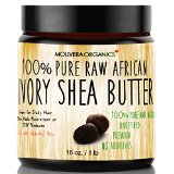 Molivera Organics Raw African Organic Grade A Ivory Shea Butter for Natural Skin Care Hair Care - 16 oz