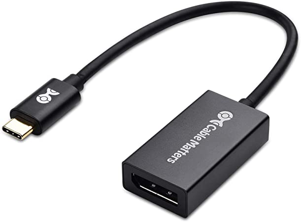 Cable Matters USB C to DisplayPort Adapter (USB C to DP Adapter) Support 8K (7680 x 4320) DisplayPort 1.4 - Thunderbolt 3 Compatible for Oculus Rift S, MacBook Pro, Dell XPS, Surface Book 2 and More