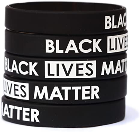 SayitBands 5 of Black Lives Matter Wristband Bracelets