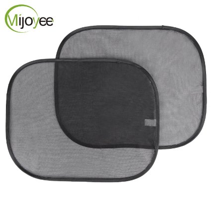 Mijoyee-(2 Pack),Static Cling Car Window Sun Shade Blocks UV Rays,Large 17x14 inches Car sun shades, Baby Car Sunshade for Kids. Protection from Harmful UV Rays