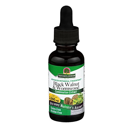 Nature's Answer Black Walnut and Wormwood Complex Alcohol Free - 1 fl oz - Herbal Supplement - Holistically Balanced