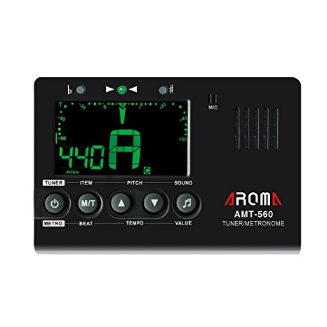 Aroma AMT-560 3IN1 Tuner/Metronome for Chronmatic/Guitar/Bass/Violin/Ukulele