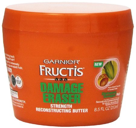 Garnier Skin and Hair Care Fructis Damage Eraser Strength Reconstructing Butter Hair Mask for Distressed and Damaged Hair, 8.5 Fluid Ounce
