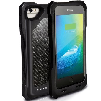 iPhone 6S Plus Battery Case, iPhone 6 Plus Battery Case, Heavy-Duty & Rugged Alpatronix® [BX150plus] MFi Apple Certified 4000mAh Shockproof External iPhone 6s/6 Plus Battery Case Removable Rechargeable Protective iPhone 6S  6  Charging Case [Ultra Slim Portable iPhone6 Plus Charger Case / Full Support with iOS 9  & Apple Pay / iPhone6s Plus Extended Battery Case / Lightning Connector Output / Fits all colors for iPhone6S Plus for Juice Bank & Power Pack] - (Black Carbon Fiber)