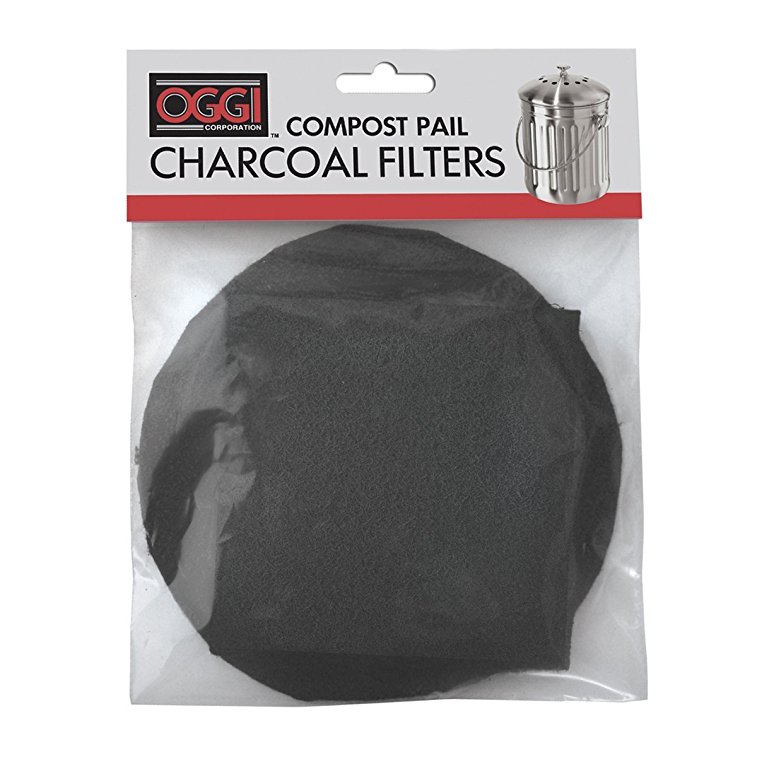 Oggi Replacement Charcoal Filters for Compost Pails # 7320, 5427, 5448 and 7700, Set of 4