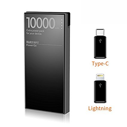 DLG 10000mAh Ultra Compact portable Power Bank External Battery Pack Charger with Smart IC technology high-speed charging for iPhone,ipad,Samsung Galaxy and more