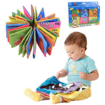 Here Fashion Baby Non-Toxic Soft Cloth Book Set Intelligence Development Cloth Book Toys - Pack of 6