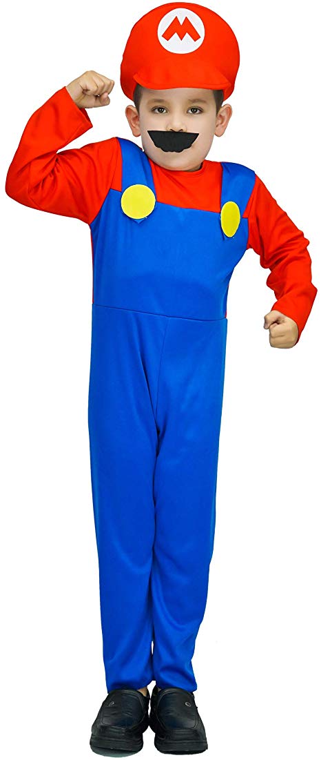 Super Mario Boys Fancy Dress Costume Age 10-12 Years