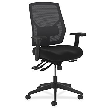 HON Crio High-Back Task Chair -Mesh Back Computer Chair with Asynchronous Control for Office Desk, Black (HVL582)