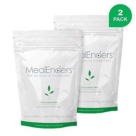 MealEnders Cravings Control Lozenges | Stop Overeating, Curb Cravings and Reduce Snacking | 25-Count Bag (2-Pack) (2X Chocolate Mint)